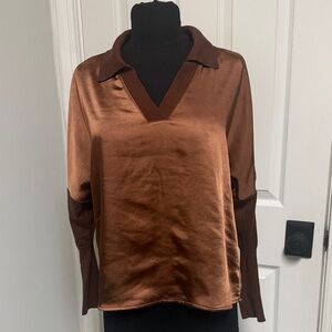 MELISSA NEPTON Copper Satin Blouse